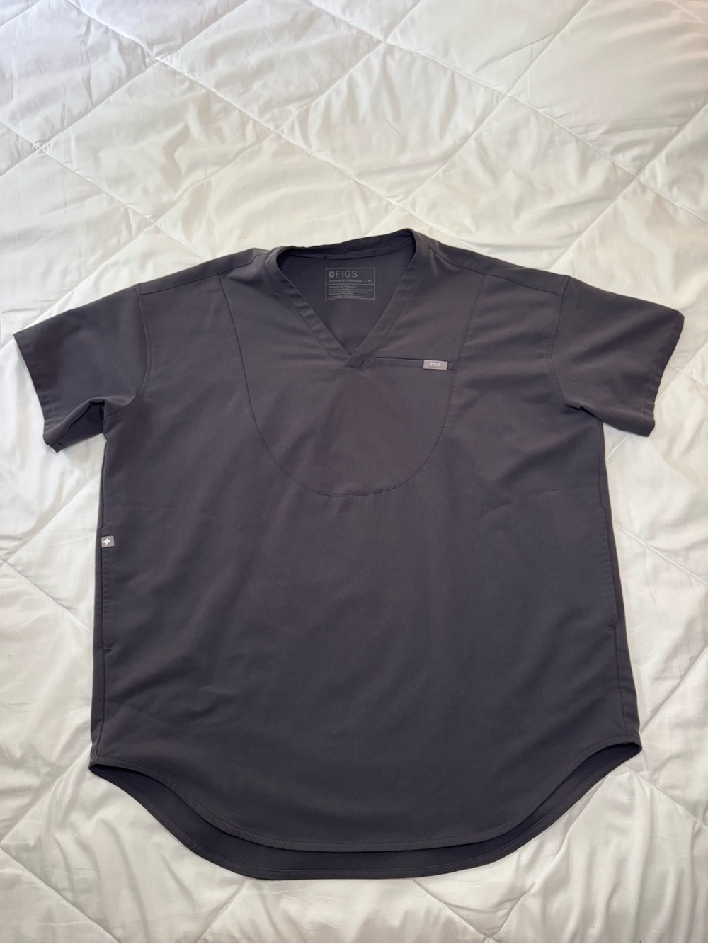 FIGS Charcoal V-Neck Scrub Top
